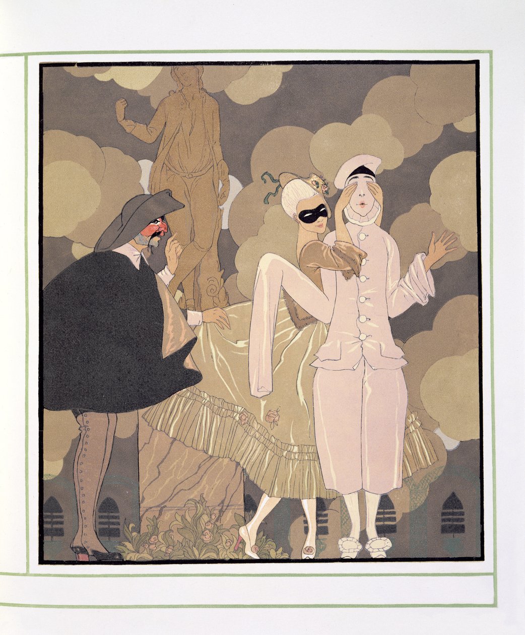 Překvapení (akvarel na papíře) od Georges Barbier