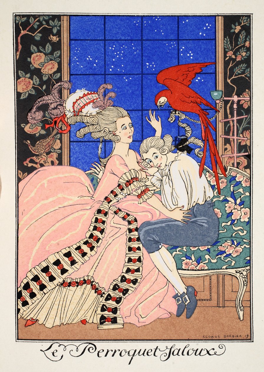 Žárlivý papoušek od Georges Barbier