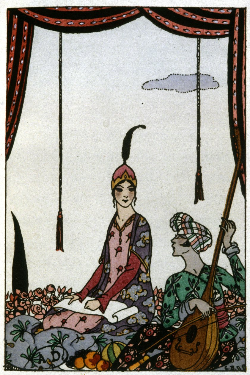Královna Saba, c. 1920 (ilustrace) od Georges Barbier