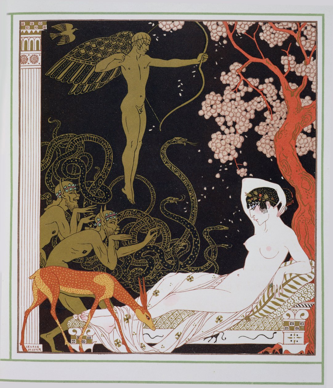 Venuše nebo La belle Hélène (barva lito) od Georges Barbier