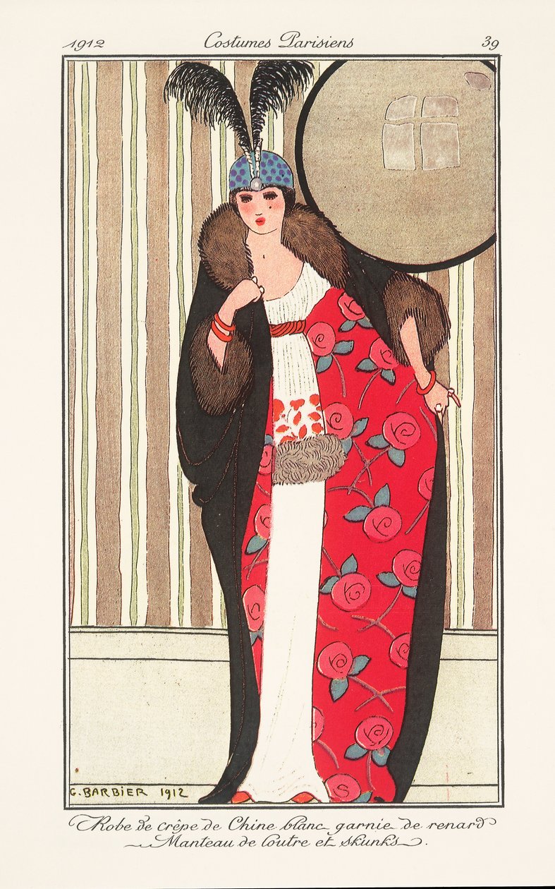 Dámská módní deska od Journal des Dames et des Modes od Georges Barbier