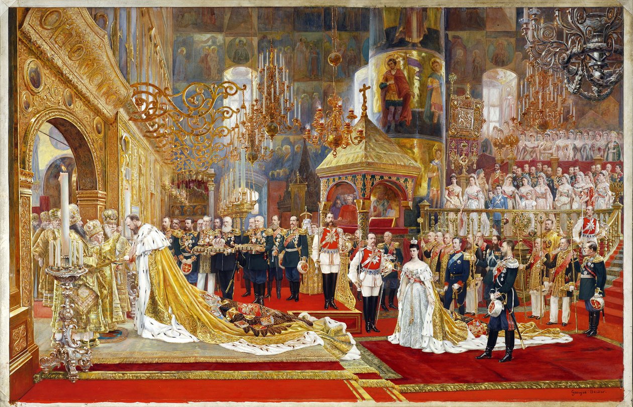 Korunovace císaře Alexandra III. a císařovny Marie Fjodorovny, 1883-1888 od Georges Becker