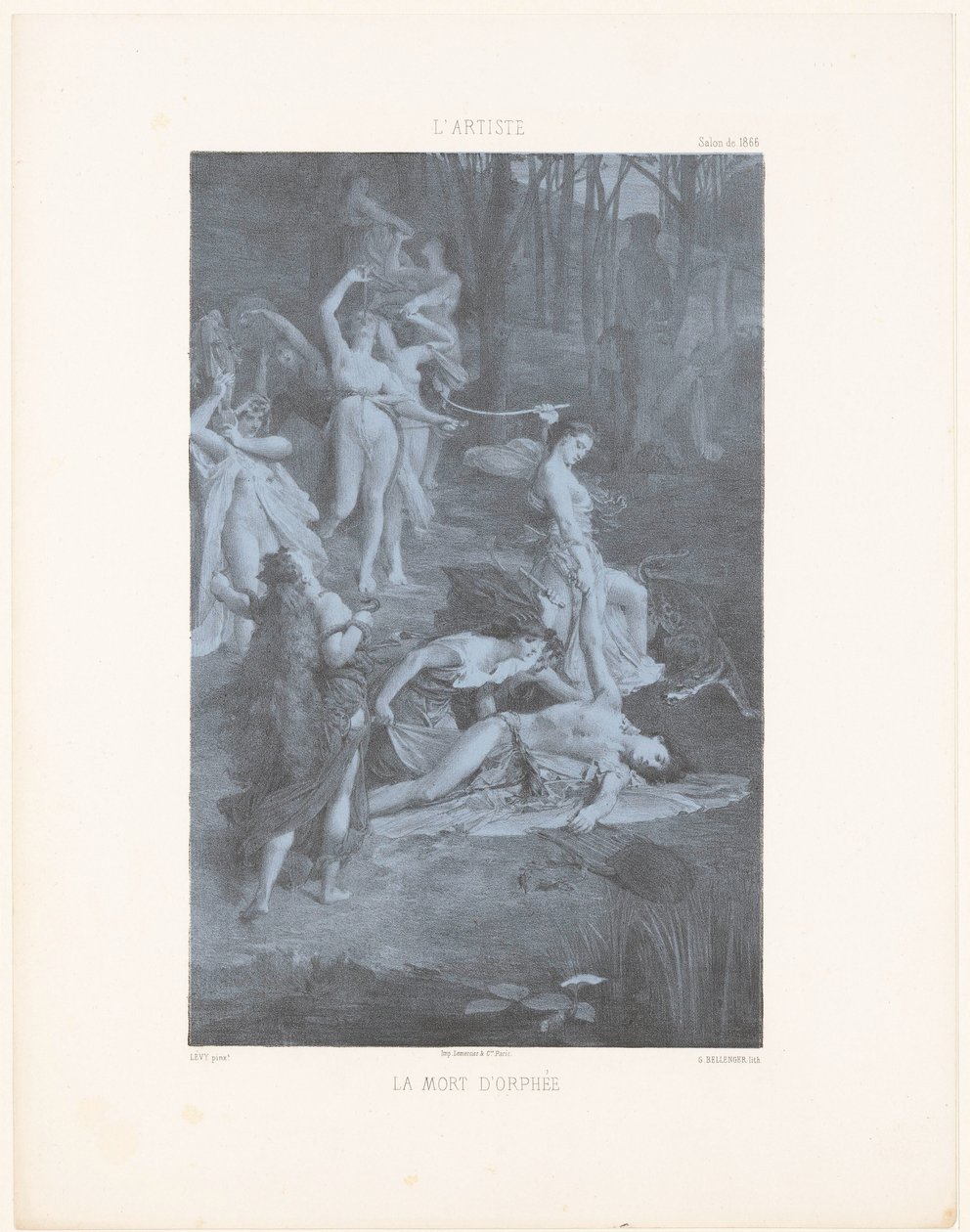 Orpheus je zabit Bacchantes La mort d