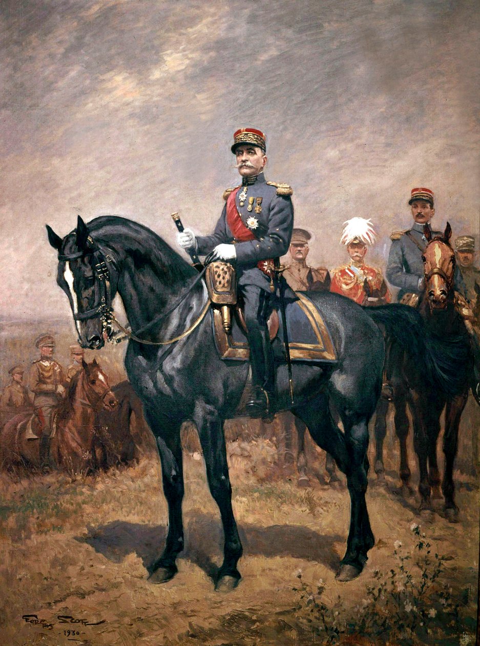 Portrét maršála Ferdinanda Focha na koni od Georges Bertin Scott