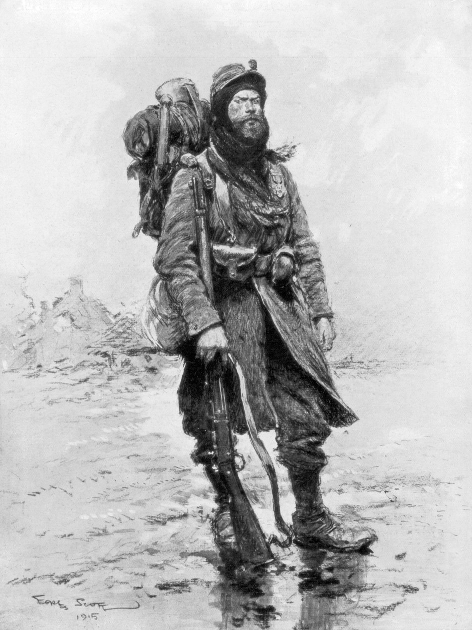Voják z roku 1915, archetypální Poilu, 1915, 1926. od Georges Bertin Scott