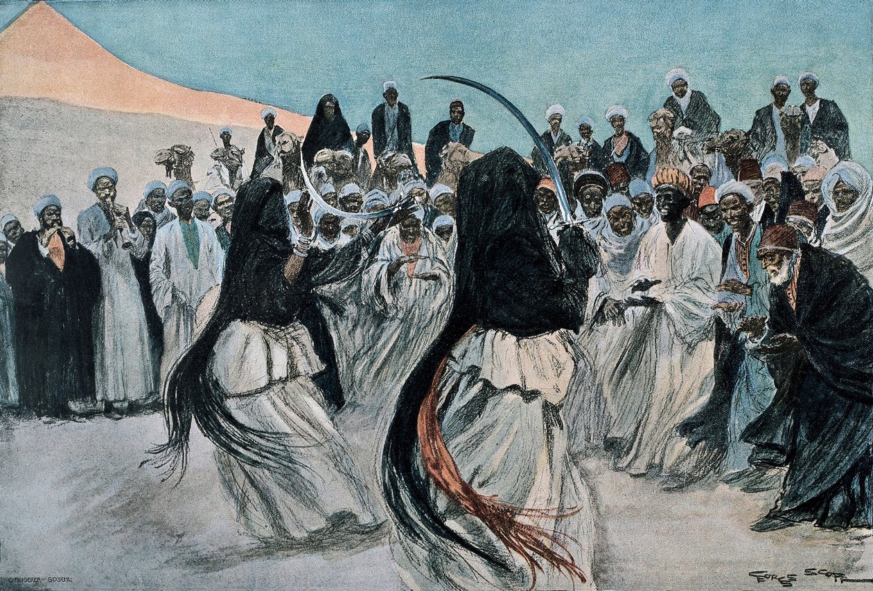 Beduiinisapelien tanssi autiomaassa od Georges Bertin Scott