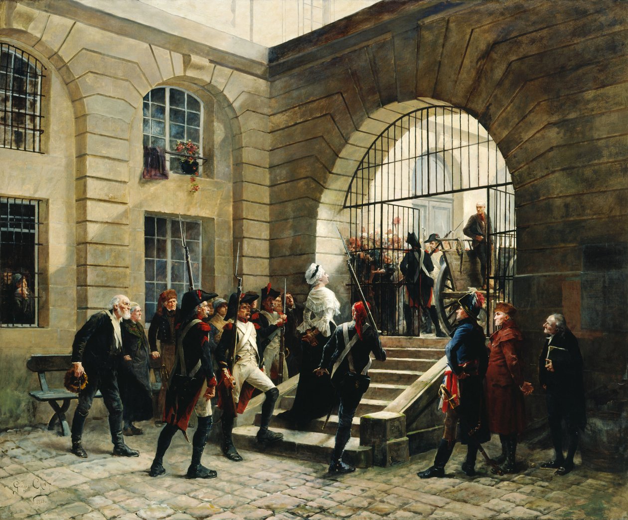 Marie-Antoinetta opouští Conciergerie, 16. října 1793, 1885. od Georges Cain
