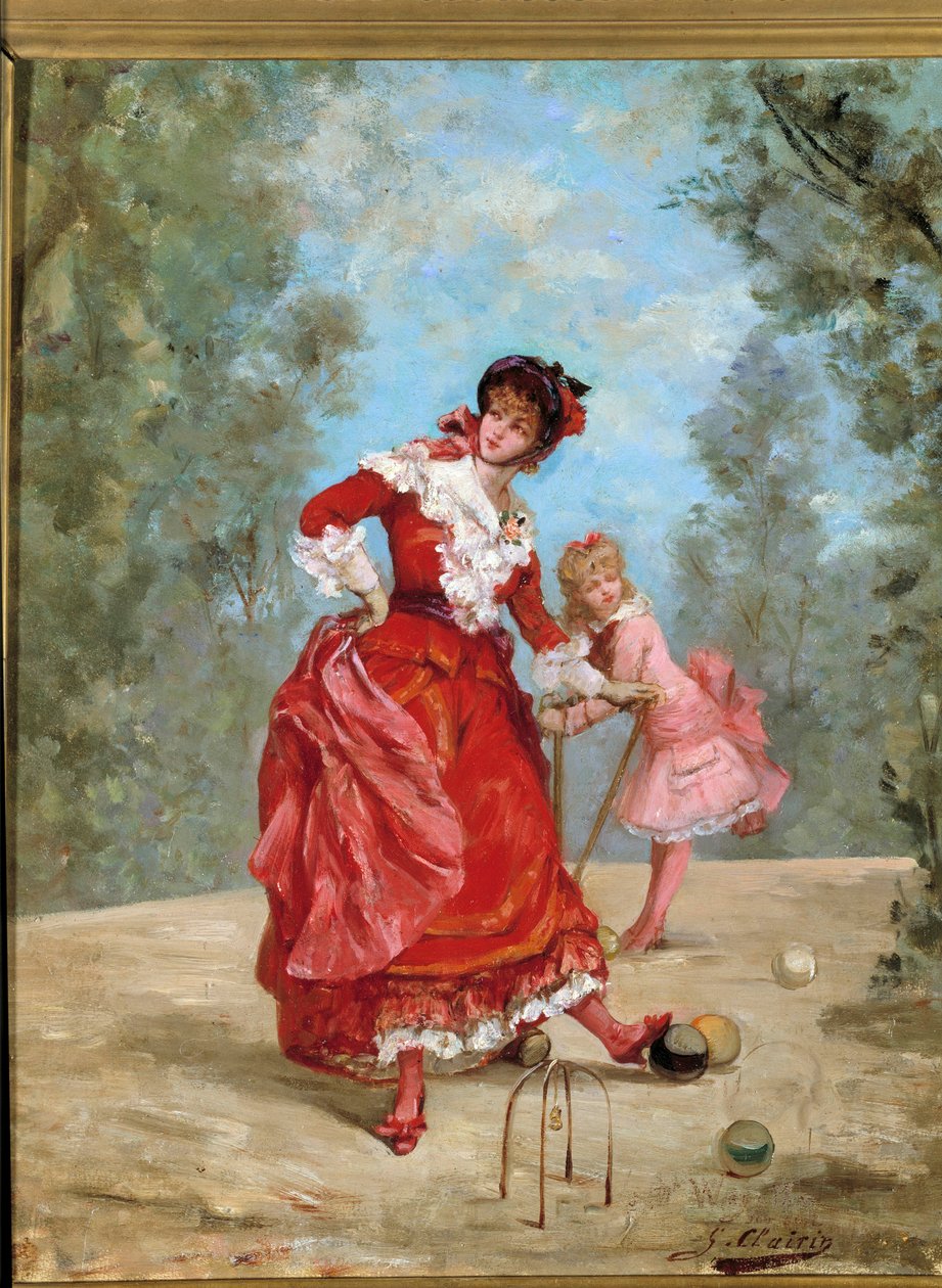 Kroketová hra. Obraz od Georgese Julese Victora Clairina (1843 - 1919) od Georges Clairin
