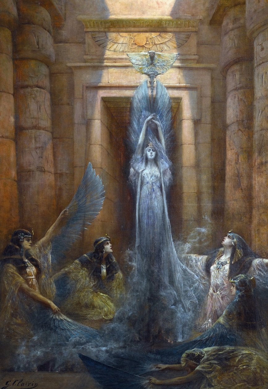 Neith (ou Neit) - Bohyně Neith p- Peinture de Georges Clairin (1843-1919), - Olej na plátně od Georges Clairin