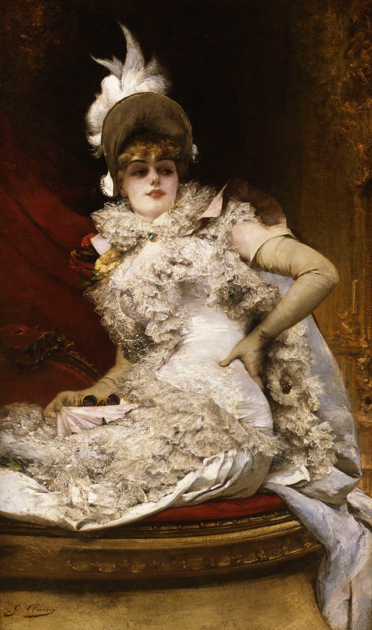 The Loge; A la Loge, od Georges Clairin