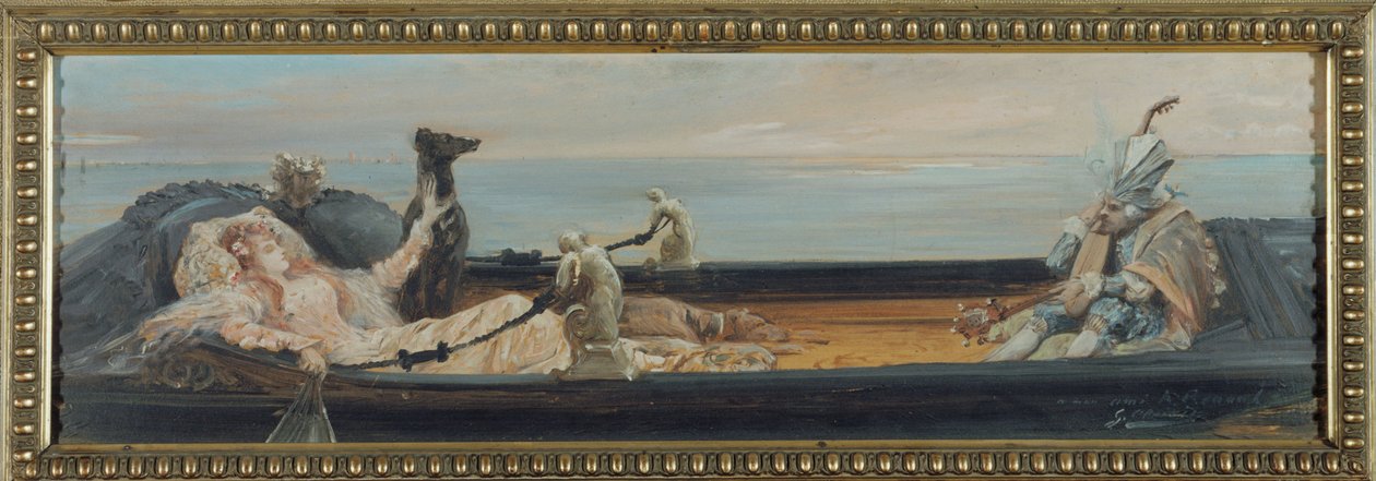 Gondola, cca 1896 (papír) od Georges Clairin