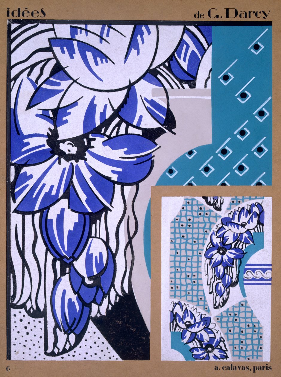 Design tapety, od Idees, publikoval A. Calavas, Paříž, c.1925 od Georges Darcy