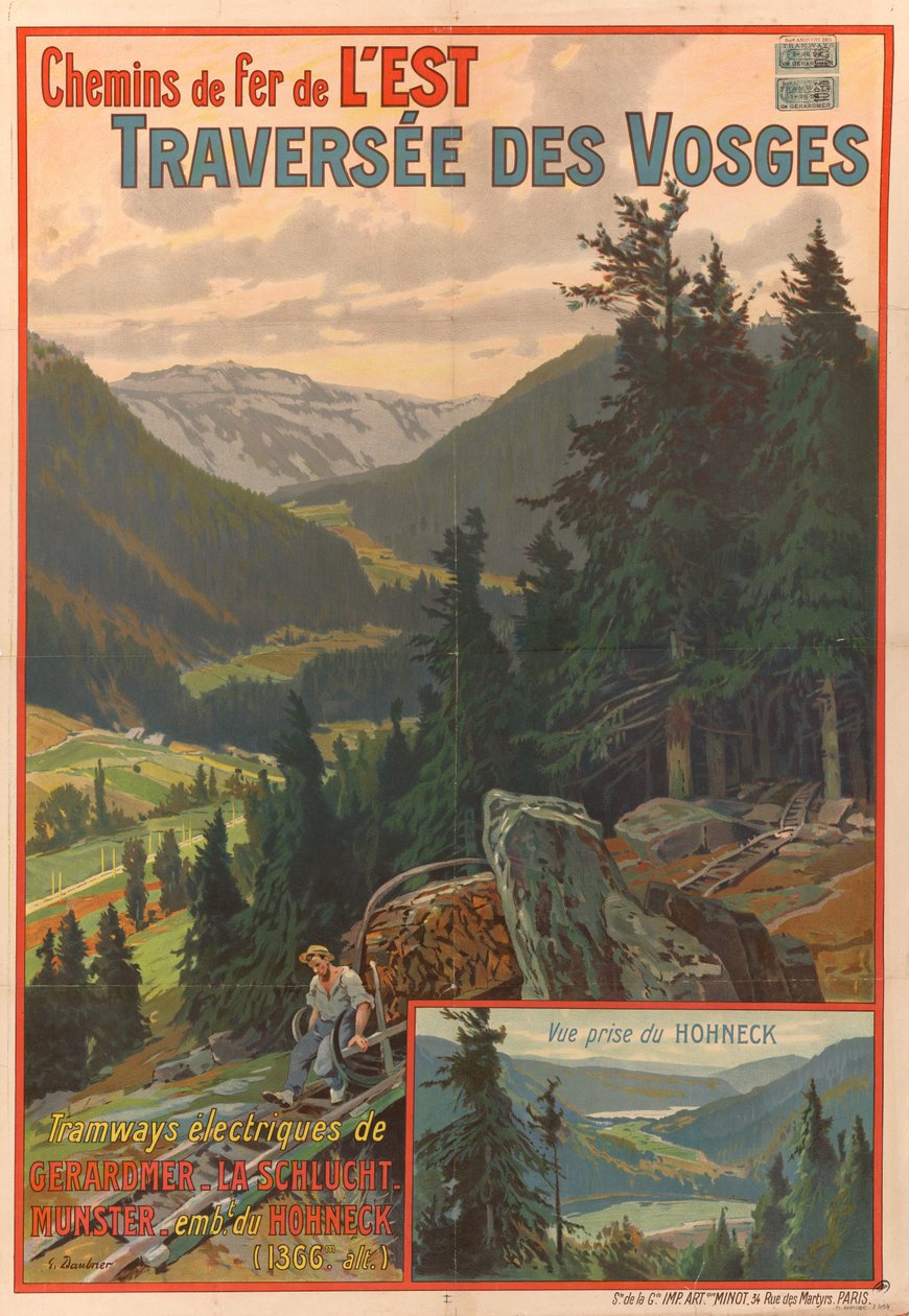 Východní dráhy. Přechod přes Vogézy, 1908. od Georges Daubner