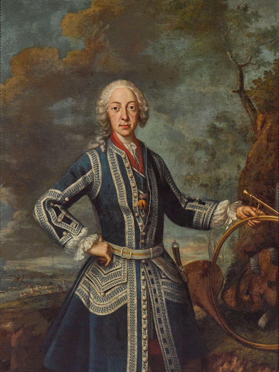 Maxmilián III Josef v loveckém oděvu (olej na plátně) od Georges Desmarées