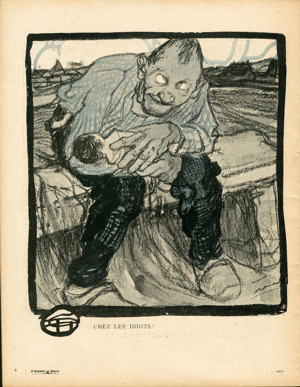 Máslový talíř, číslo 146, satirické barvy od Georges Dupuis