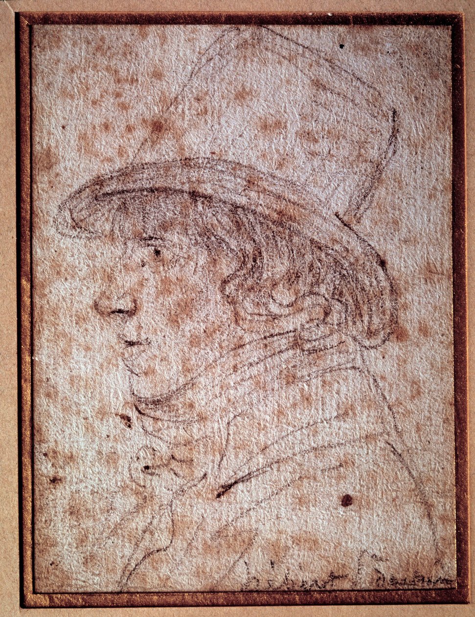 Portrét Jacquese Heberta (1757-1794), novináře a revolučního politika, zakladatele novin „“otec Duchesne””. Kresba Gabriela od Georges Francois Gabriel