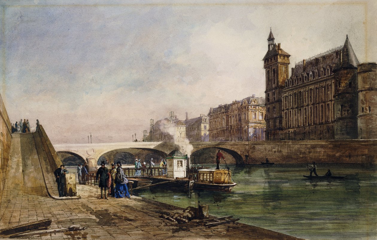 Na Seině, Paříž, od Georges Francois Guiaud