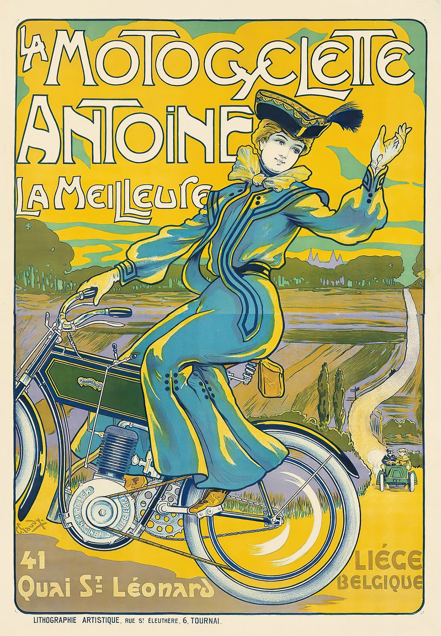 Motocykl Antoine. od Georges Gaudy