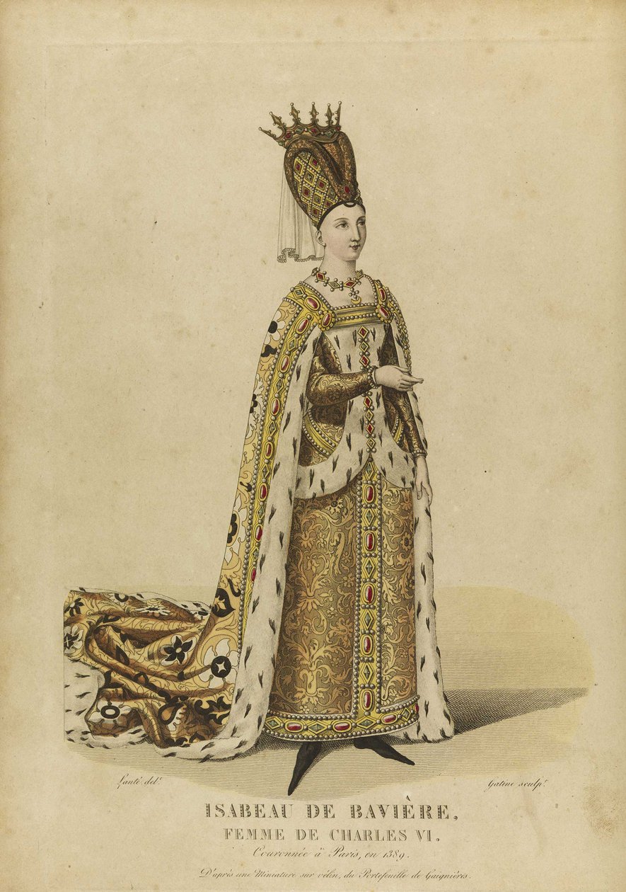 Isabeau de Baviere, královna Francie (Isabelle de Baviere, ou de Wittelsbach Ingolstadt od Georges Jacques Gatine