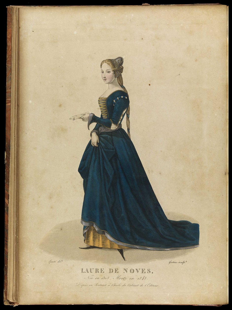 Laura de Noves 1310-1348, konec 18. stol. od Georges Jacques Gatine