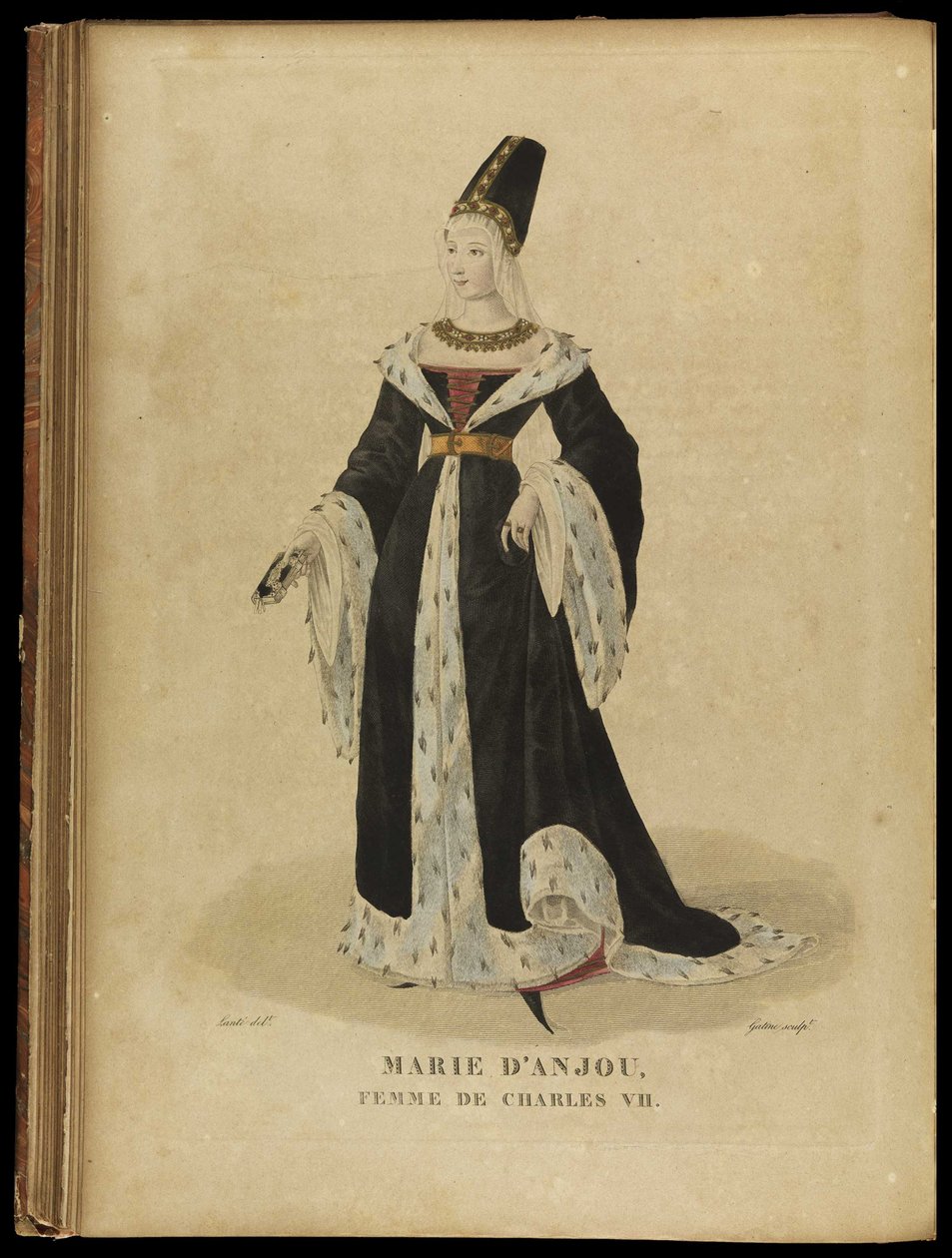 Marie z Anjou, královna Francie, konec 18. století. od Georges Jacques Gatine