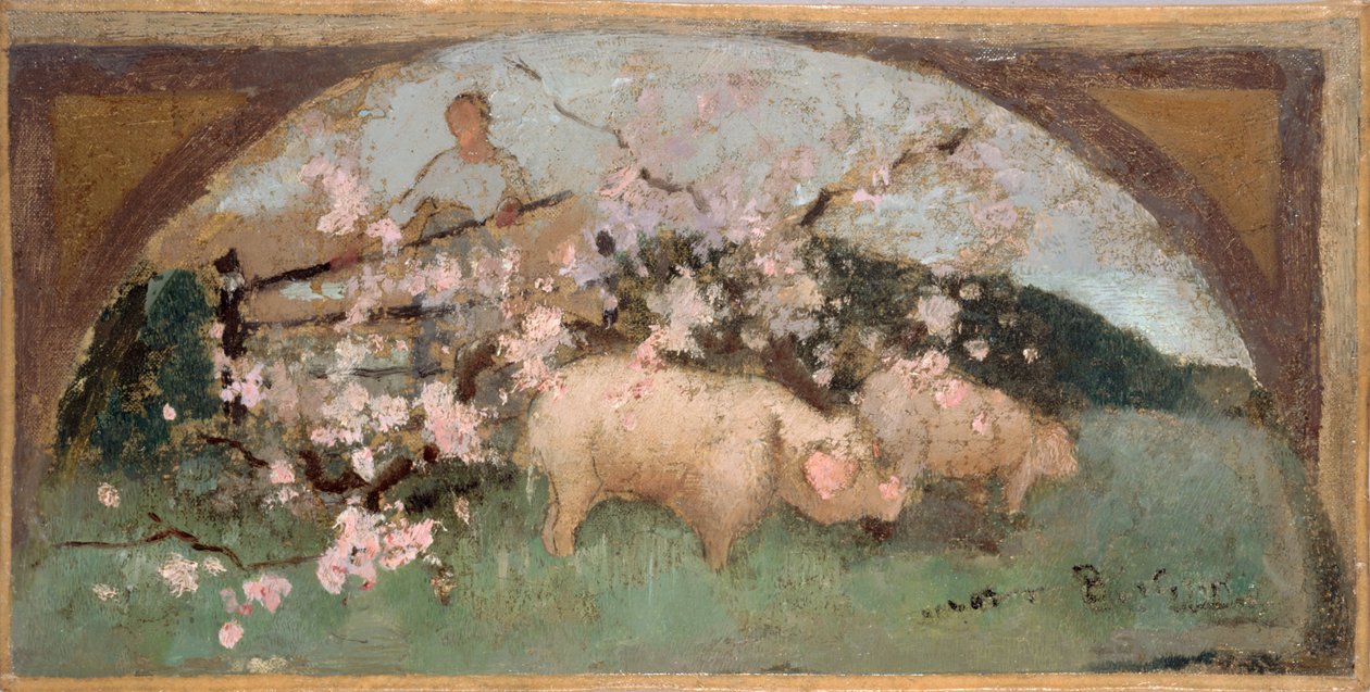 Náčrt jídelny v pařížském Hôtel de Ville: La viande de porc od Georges Jules Bertrand