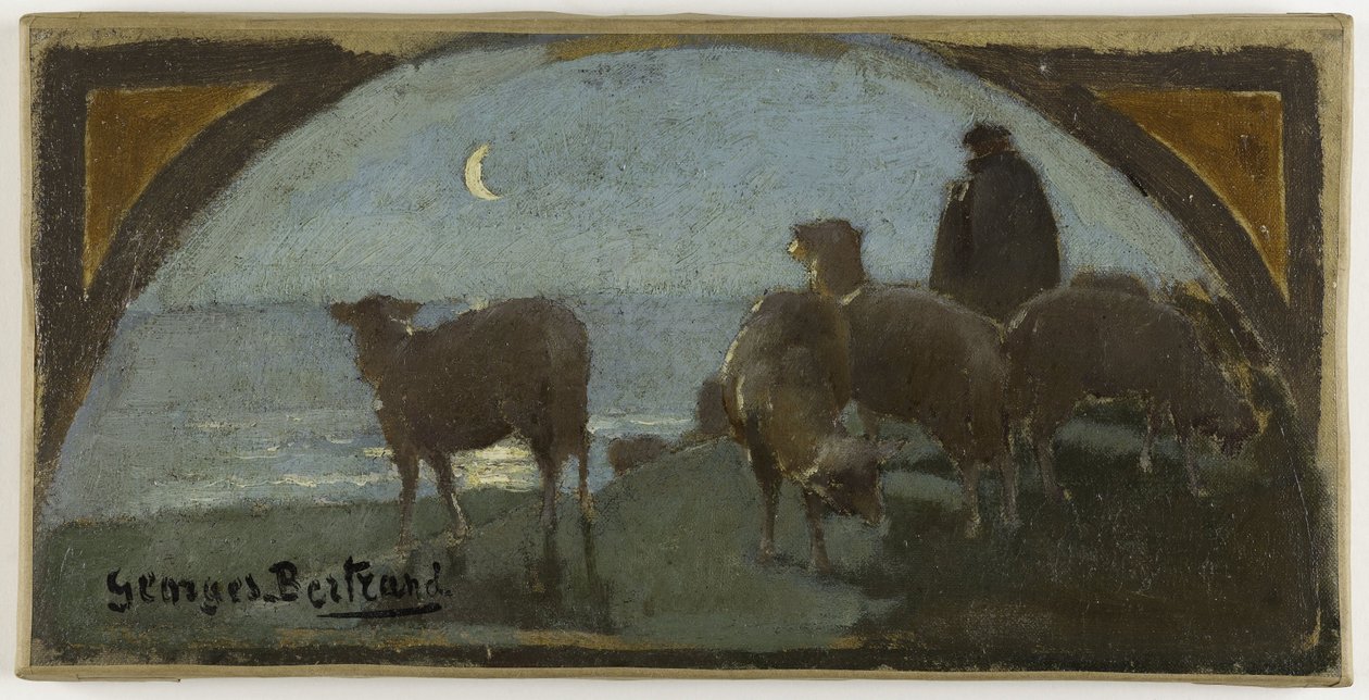 Skica jídelny pařížského Hôtel de Ville: La viande de mouton, ca. 1893 (olej na plátně) od Georges Jules Bertrand