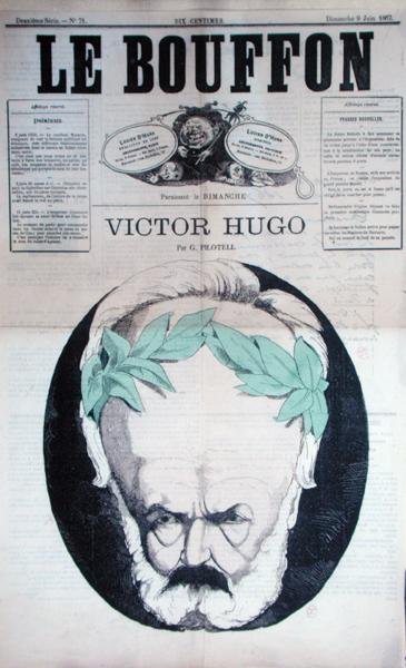 Karikatura Victora Huga (1802-85) z přední obálky 