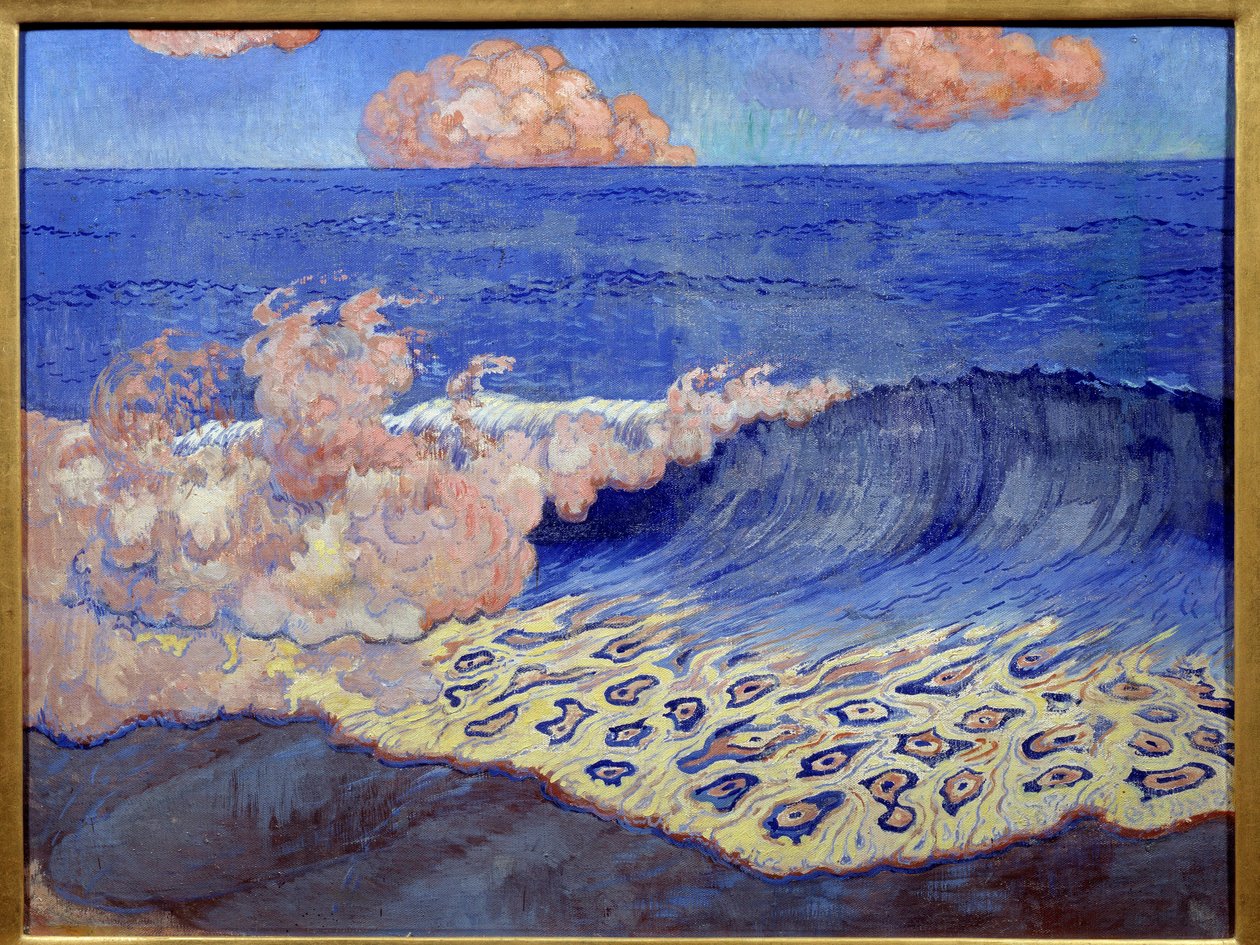 Blue Navy, vlnové efekty. Obraz Georgese Lacombe (1868-1916) od Georges Lacombe