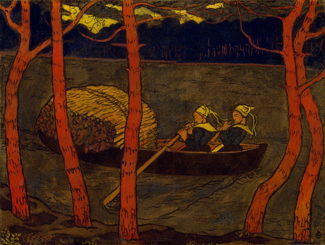Boatwomen in Bretany, c.1893-94 (tempera na plátně) od Georges Lacombe