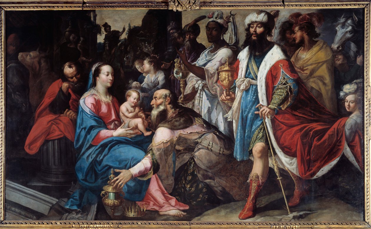 Klanění tří králů. Obraz Georgese Lallemanda (1575 - 1635) od Georges Lallemand
