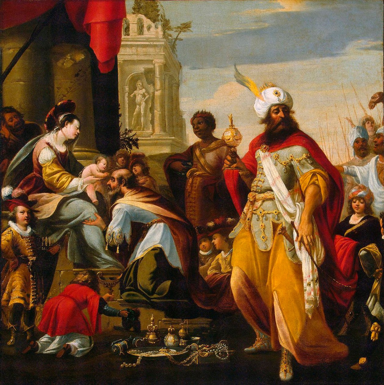Klanění tří králů, před rokem 1624. od Georges Lallemand