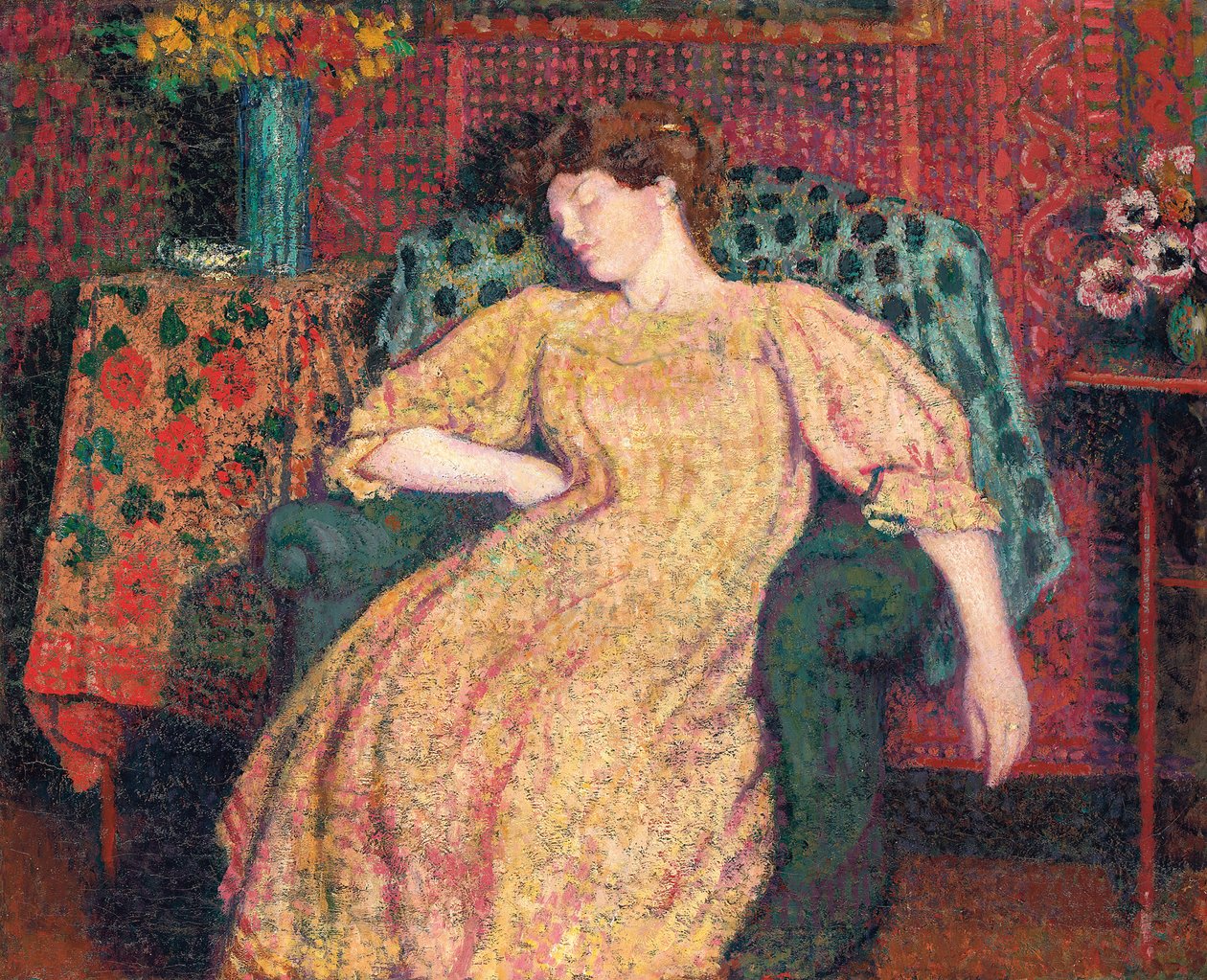 Spící nebo siesta, kolem roku 1906 od Georges Lemmen