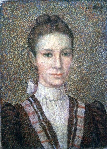 Hlava a ramena mladé dívky od Georges Lemmen