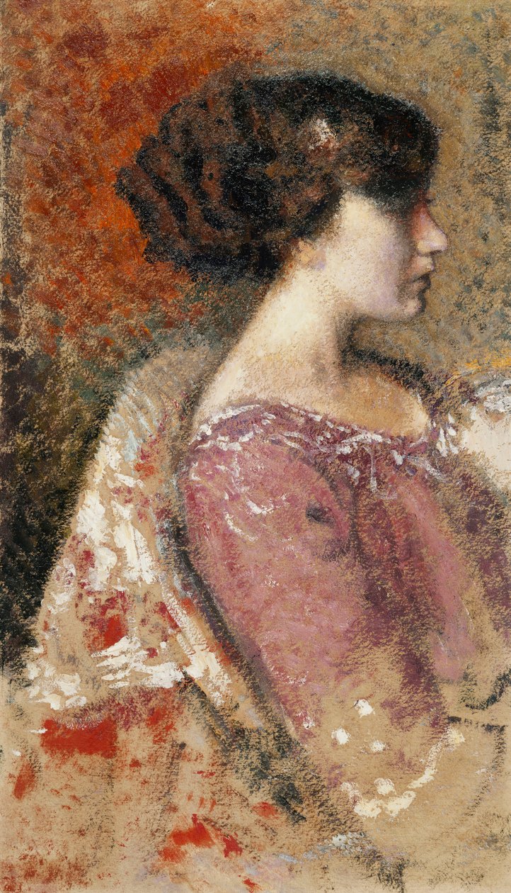 Portrét mladé dívky; Portrait de Jeune Fille - Portrét mladé dívky, od Georges Lemmen