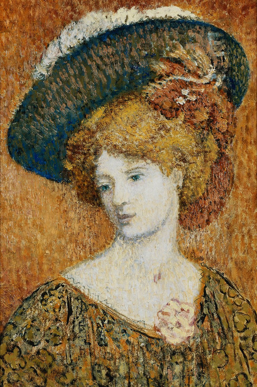 žena s kloboukem; Femme au Chapeau - Žena s kloboukem, od Georges Lemmen
