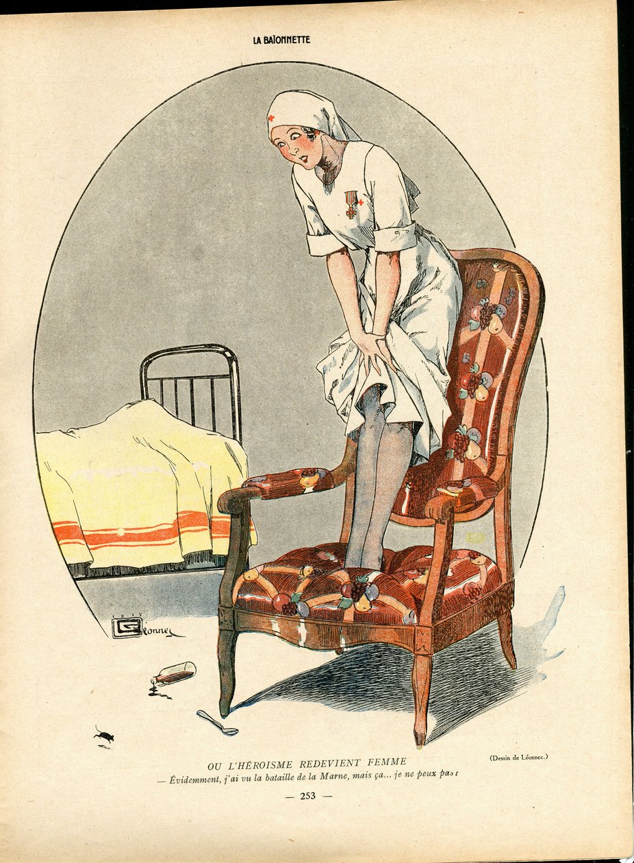 La Baionnette, barevná satira od Georges Leonnec