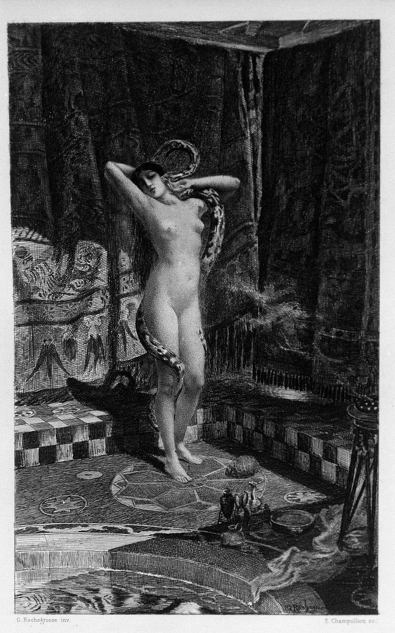 Salammbo, dcera Hamilcara Barca (nebo Barcas) Ilustrace Georgese Antoine Rochegrosse (1859-1938) k románu „Salammbo“ od Gustava Flauberta, beroucí jako rámec válku žoldáků v době první punské války (246-241 př.n.l. ) mezi římskými od Georges Marie Rochegrosse