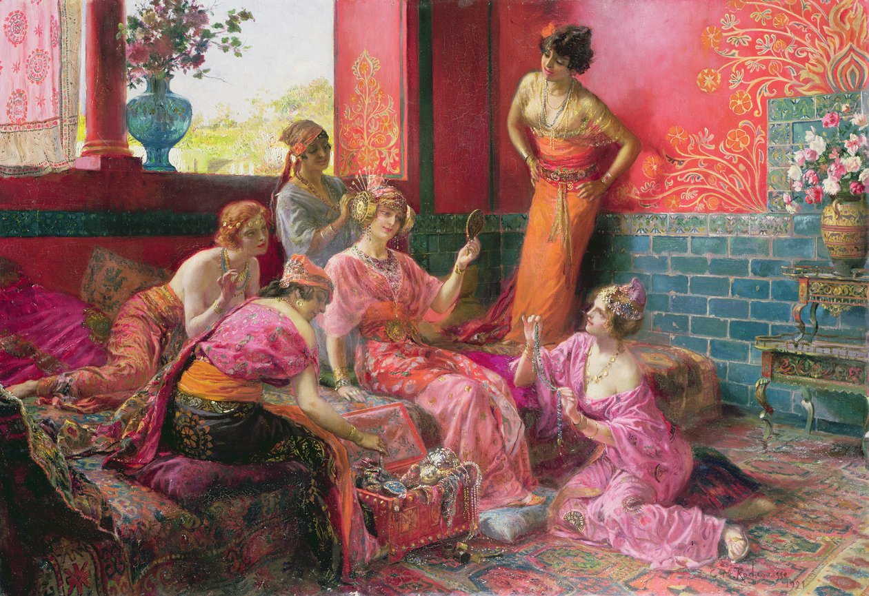 Dcery harému, 1921 od Georges Marie Rochegrosse