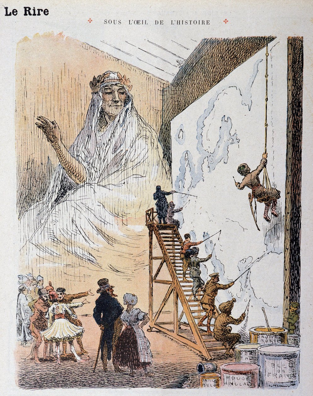 Evropa. Kresba Georgese Meuniera (1869-1942). V ""Le Rire Rouge"" od Georges Meunier