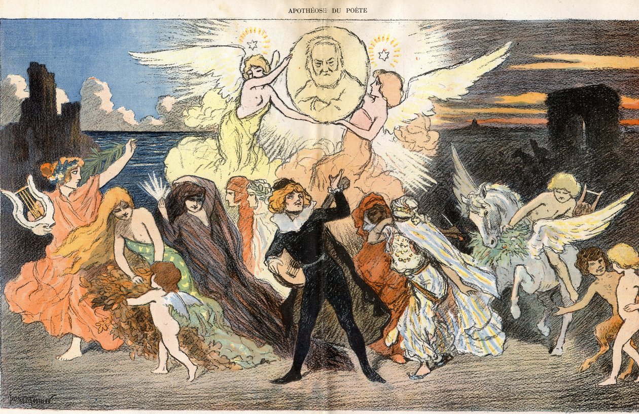 Apoteóza básníka, hommagea Victora Huga (1802-1885) k oslavě stého výročí jeho narození od Georges Meunier