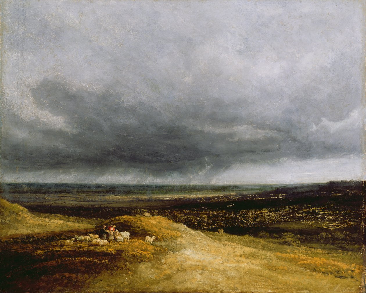Blížící se Storm, c.1820-25 (olej na plátně) od Georges Michel