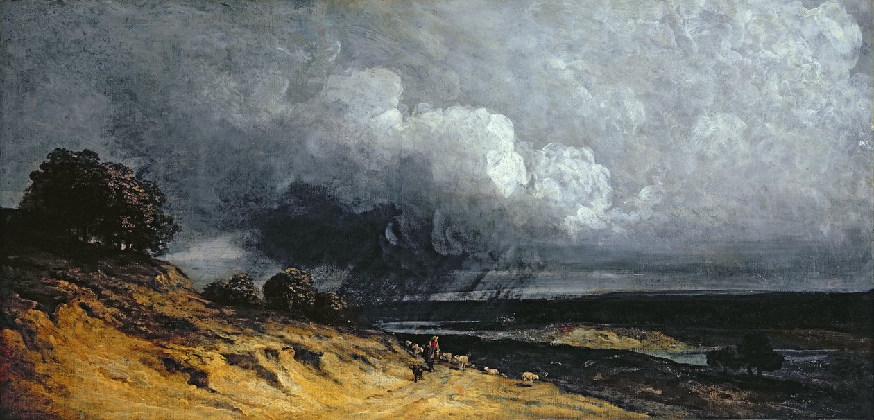 Bouře u Montmartru (olej na plátně) od Georges Michel