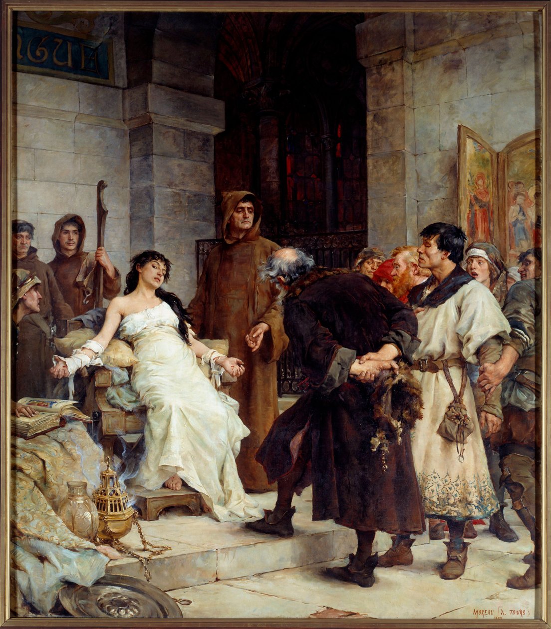 Stigma ve středověku Obraz Georgese Moreau de Tours (1848-1901) 1885 Sun. 2,6x3 m Musee des Beaux Arts Nantes od Georges Moreau de Tours