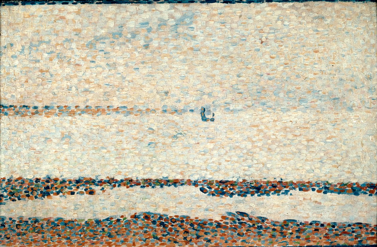 Pláž v Gravelines, 1890 od Georges Pierre Seurat