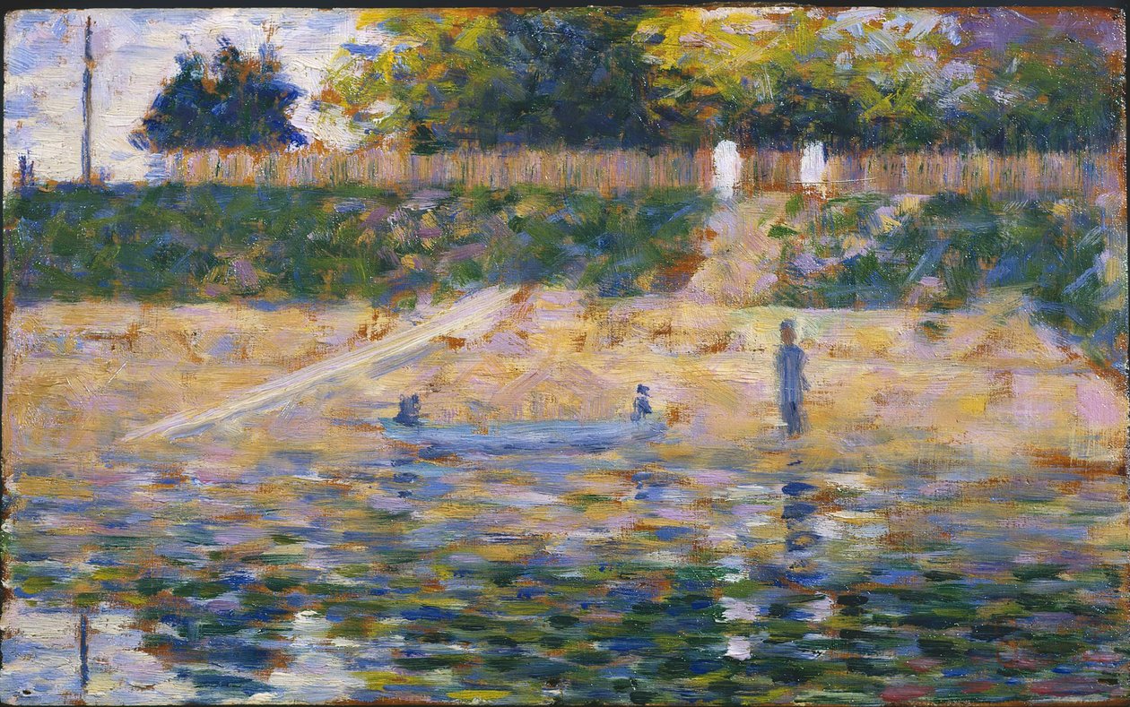 Lodě poblíž pláže v Asnieres, ca. 1883. od Georges Pierre Seurat