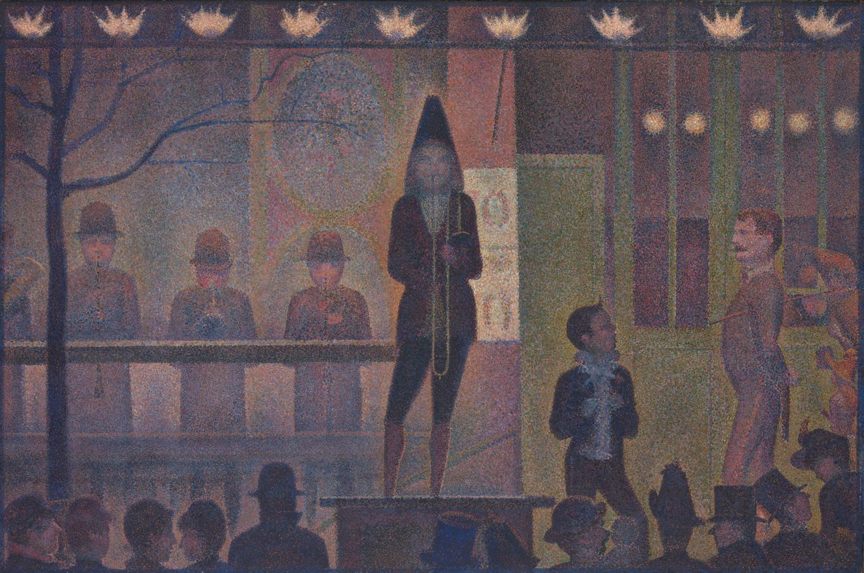 Cirkusová vedlejší show od Georges Pierre Seurat