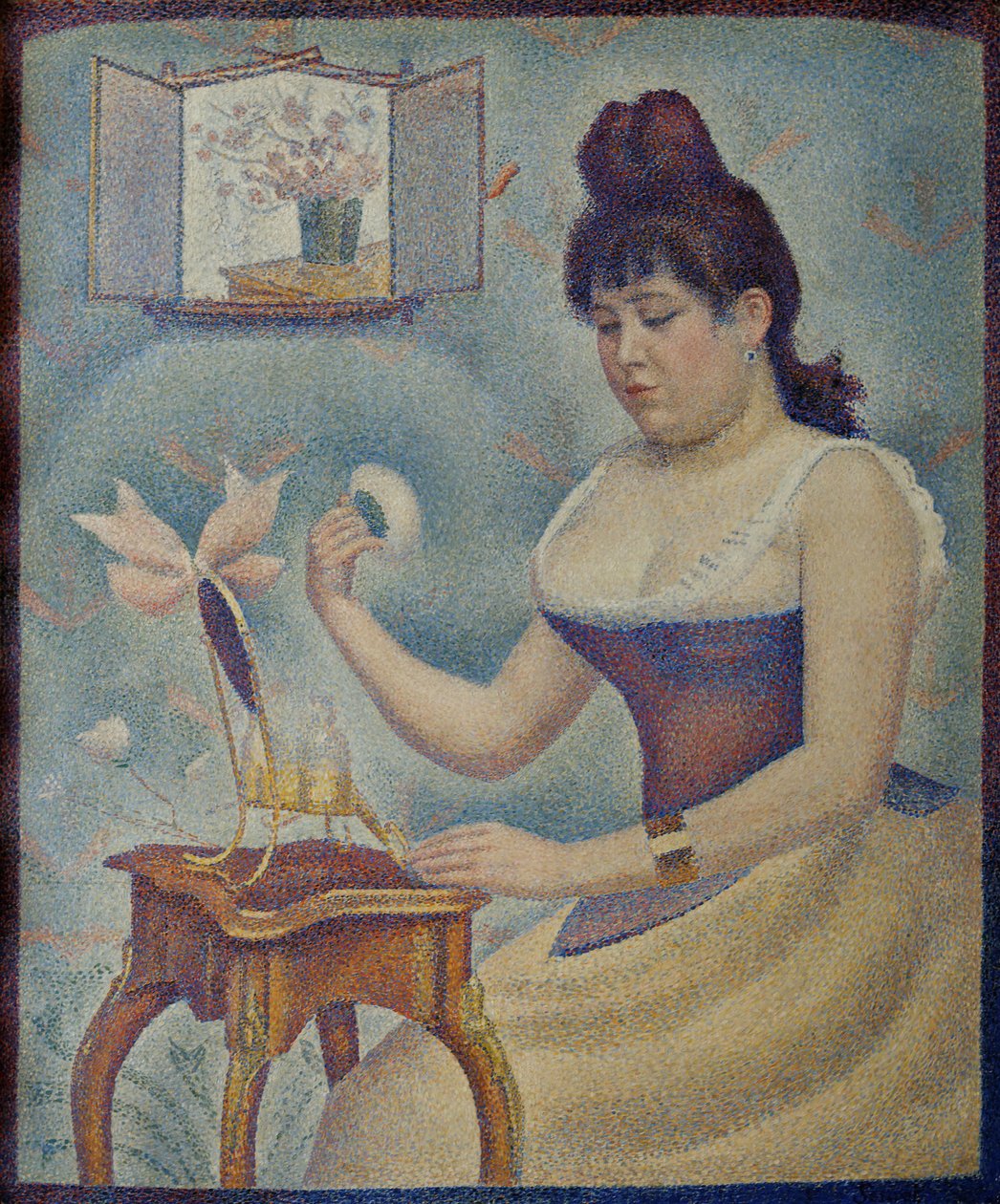 Mladá žena se pudruje Mladá žena se pudruje, 1889-1890. od Georges Pierre Seurat