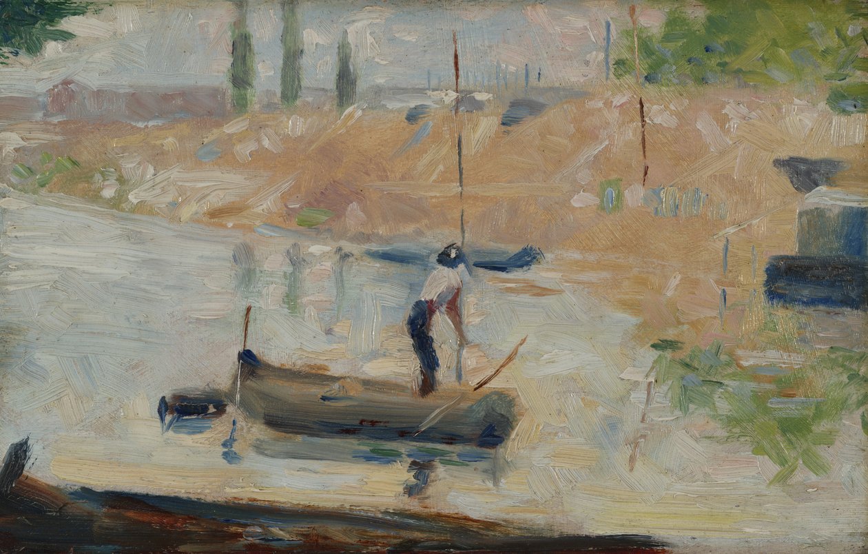 Muž ve člunu, kolem roku 1884 od Georges Pierre Seurat