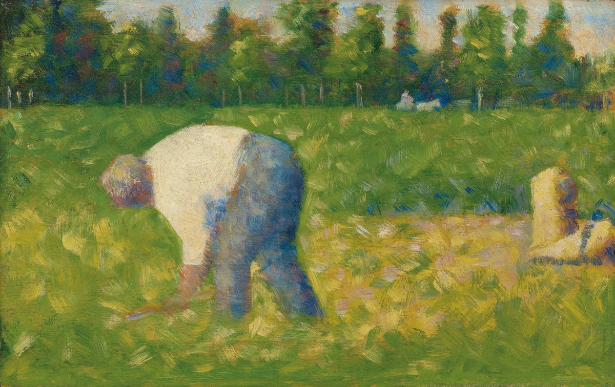 Práce s vážením; Dělnický rolník, 1882-1883 od Georges Pierre Seurat